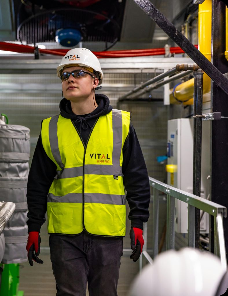 Worker in safety gear