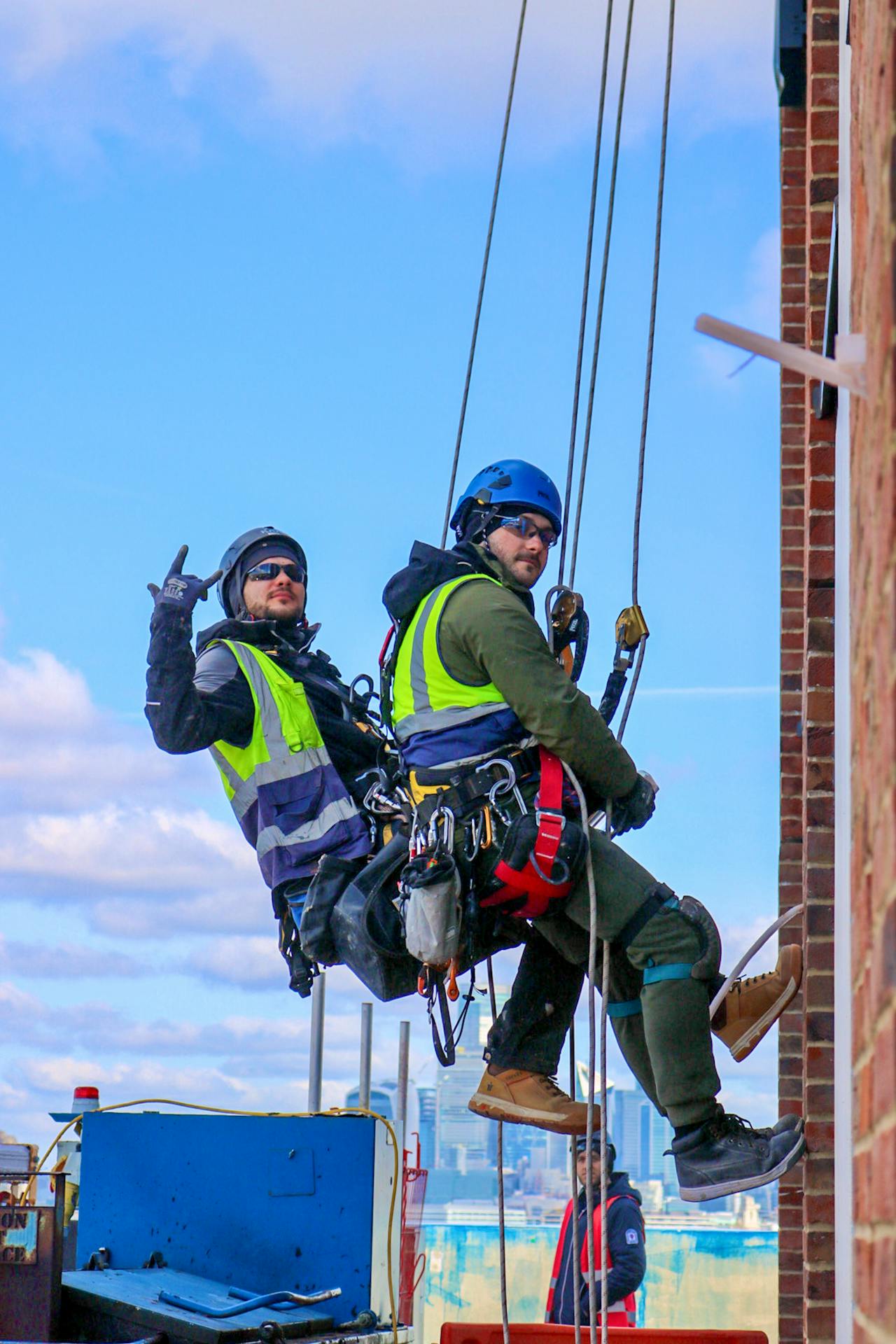 Worker in safety gear